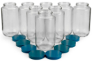 Conjunto de (8) frascos de vidro de 950 mL, com tampas com revestimento de PTFE