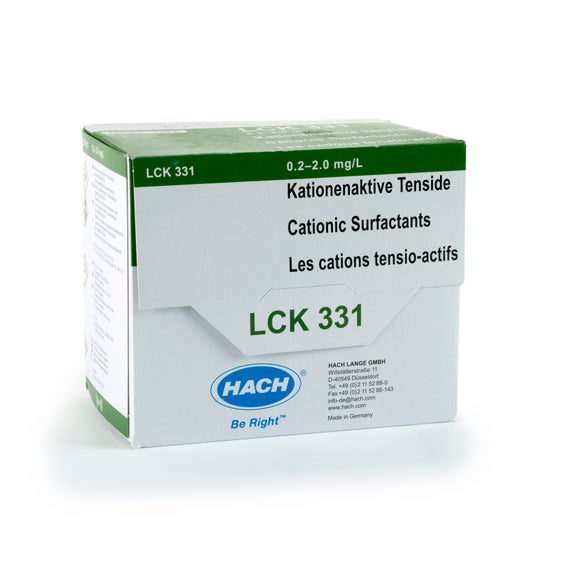 Teste em cuvete para tensioactivos catiónicos 0,2-2,0 mg/L