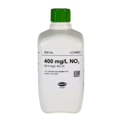 Padrão de nitrato, 400 mg/L NO₃ (90,4 mg/L NO₃-N), 500 mL