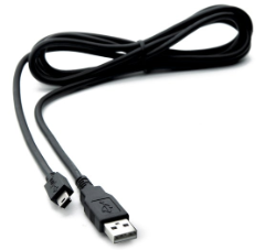 Standard USB cable w/ mini-USB connector