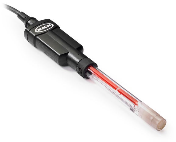 Eléctrodo de pH de vidro Red Rod recarregável para medições à superfície Intellical PHC729 de laboratório, cabo de 1 m