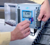 Exportação de dados relativos à medição da qualidade da água em termos de pH a partir do controlador SC200, utilizando um cartão SD