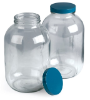 Bottles, glass, 1 gallon, w/ PTFE lined caps, set of 2