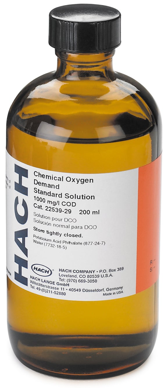 Solução padrão de CQO, 1000 mg/L O₂, 200 mL