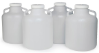 Conjunto de (4) frascos de polietileno de 10 L, com tampas