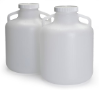 Conjunto de (2) frascos de polietileno de 10 L, com tampas