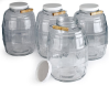 Conjunto de (4) frascos de vidro de 10 L, com tampas com revestimento de PTFE