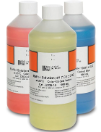 Kit de solução tampão, codificação por cores, pH 4,01, pH 7,00 e pH 10,01, 500 mL