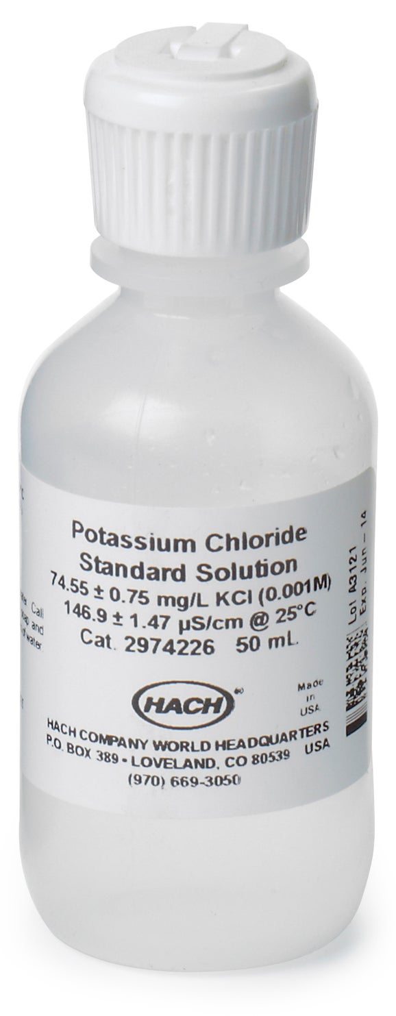 Solução de condutividade padrão, 146,9 µS/cm, KCl, 50 mL