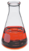 Flask, Erlenmeyer, glass 125 mL,  12/pk
