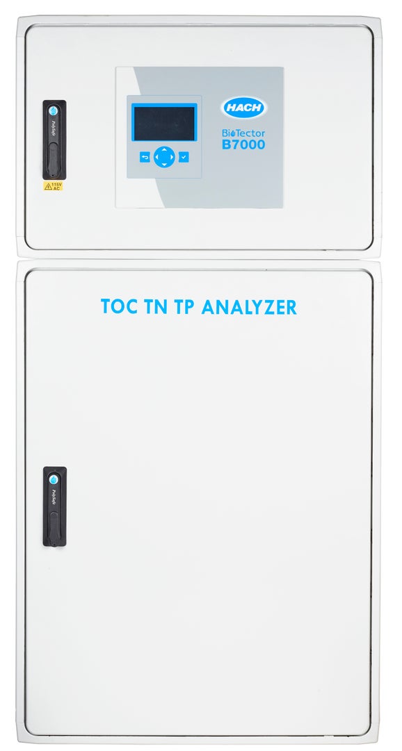 Analisador TOC/NT/PT online BioTector B7000 da Hach, 0 - 100 mg/L C, 1 fluxo, 230 V AC