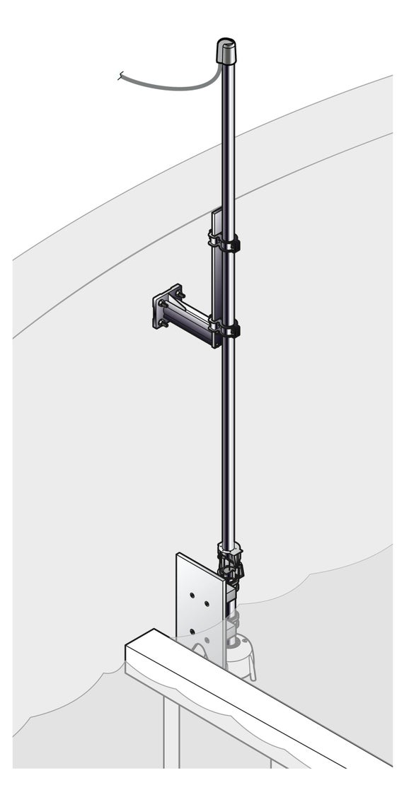 Sonatax Pole mounting hardware; Pivot mount SS pole 2 m + 0.35 m