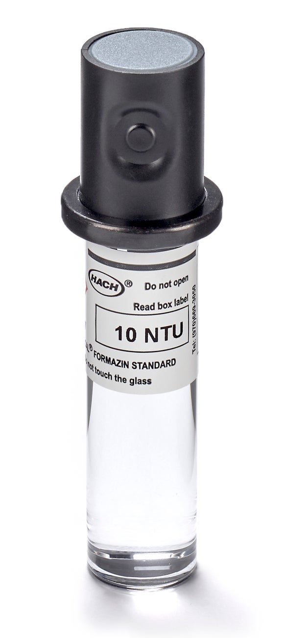 Frasco de verificação Stablcal de 10 NTU, sem RFID, para medidores de turvação a laser TU5200, TU5300sc e TU5400sc